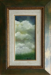 "Sky 2" oil on canvas, 20x10 cm. Sold.