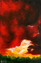 "Sunset 4" oil on canvas, 30x20 cm