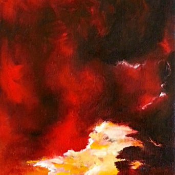 "Sunset 4" oil on canvas, 30x20 cm